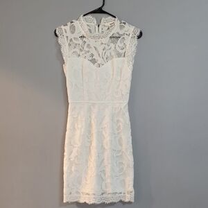 Sans Souci White Lace Mini Dress